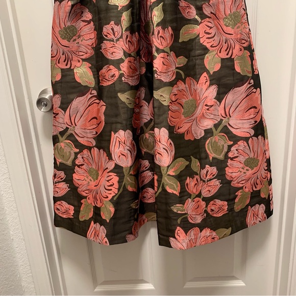 NWT KAY UNGER Anna Floral Print Sleeveless Crew Neck Pleated Tea Midi Dress - Picture 7 of 12